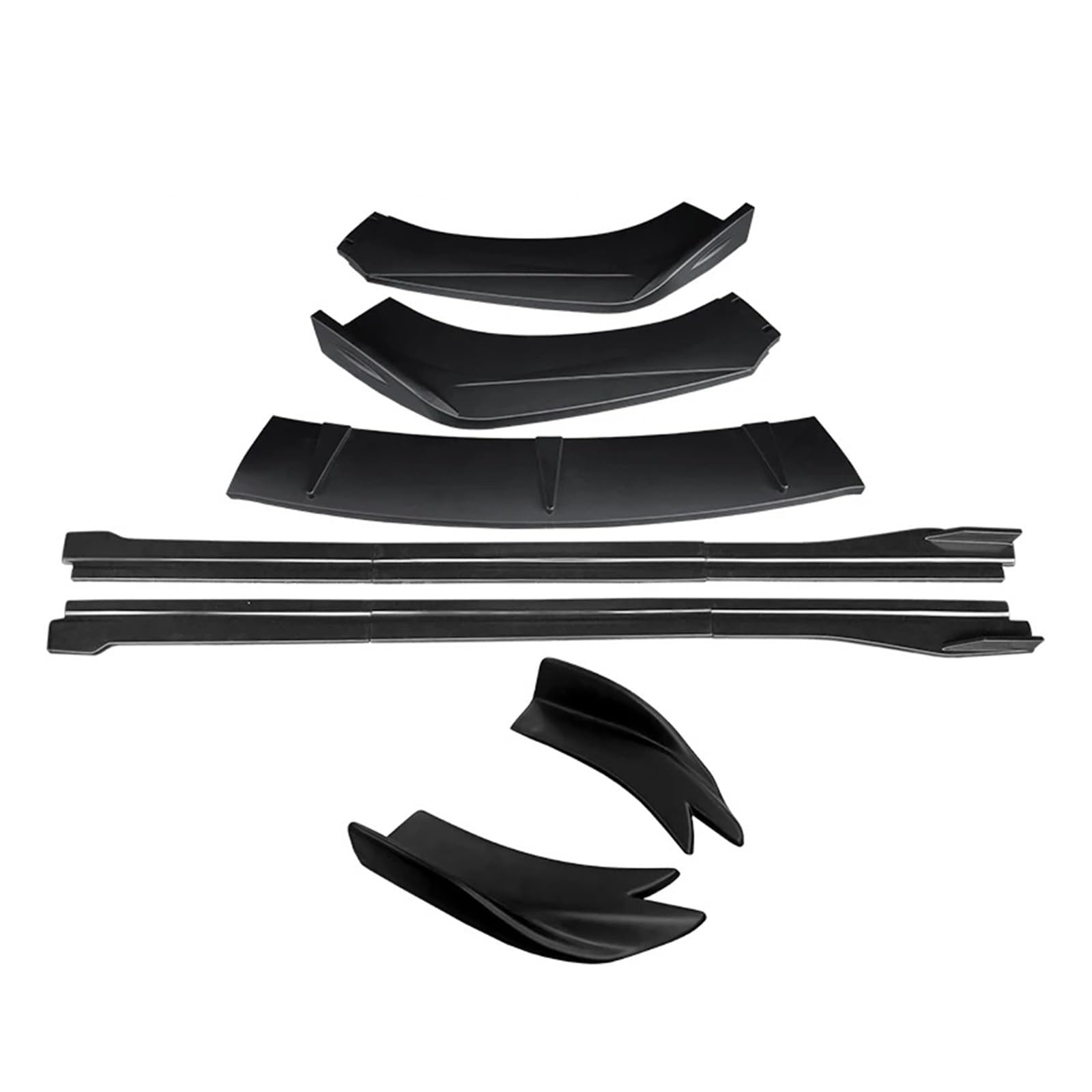 Auto Spoilerlippe Für A1 2011 12 13 14 15 16 17 2018 2019 Auto Front Stoßstange Splitter Lip Body Kit Spoiler Seite Röcke Extensions Hinten Wrap Winkel Shark Fins ABS Auto-Frontspoiler(Matt-schwarz) von KUVIEZ