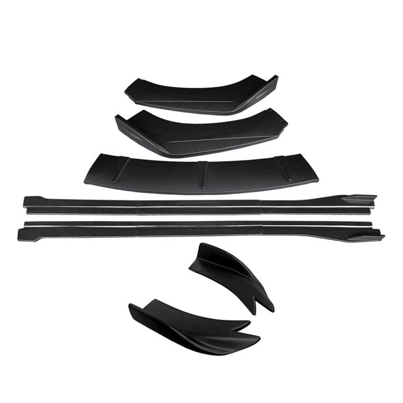 Auto Spoilerlippe Für A1 2011 12 13 14 15 16 17 2018 2019 Auto Front Stoßstange Splitter Lip Body Kit Spoiler Seite Röcke Extensions Hinten Wrap Winkel Shark Fins ABS Auto-Frontspoiler(Matt-schwarz) von KUVIEZ