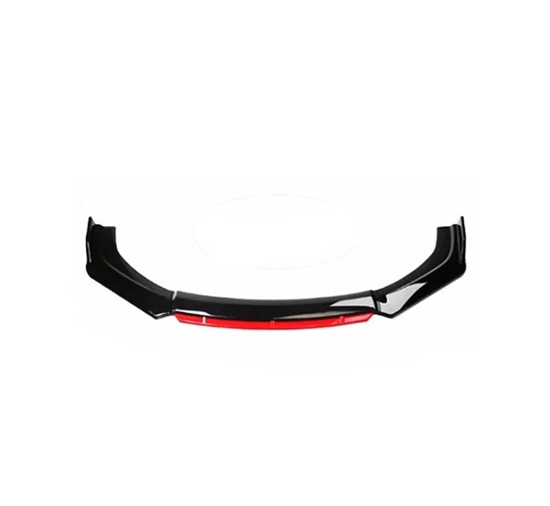 Auto Spoilerlippe Für A3 Für A4 Für A6 Für Q3 S3 S4 S6 B6 B7 B8 B8.5 Limousine Front Lip Splitter Spoiler Diffusor Universal Stoßstange Klinge Bodykit Zubehör Auto-Frontspoiler(Black Red) von KUVIEZ