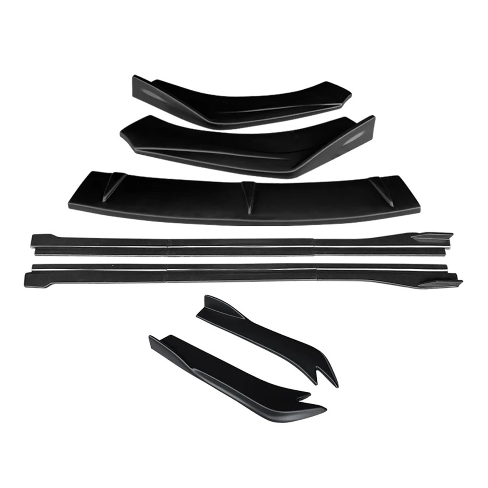 Auto Spoilerlippe Für A7 2015 2016 2017 2018 Auto Front Stoßstange Splitter Lip Body Kit Spoiler Seite Röcke Extensions Hinten Wrap Winkel ABS Auto-Frontspoiler(Matt-schwarz) von KUVIEZ