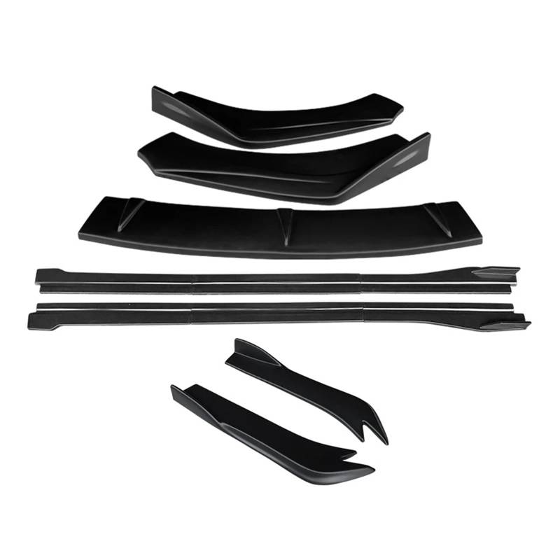 Auto Spoilerlippe Für A7 2015 2016 2017 2018 Auto Front Stoßstange Splitter Lip Body Kit Spoiler Seite Röcke Extensions Hinten Wrap Winkel ABS Auto-Frontspoiler(Matt-schwarz) von KUVIEZ
