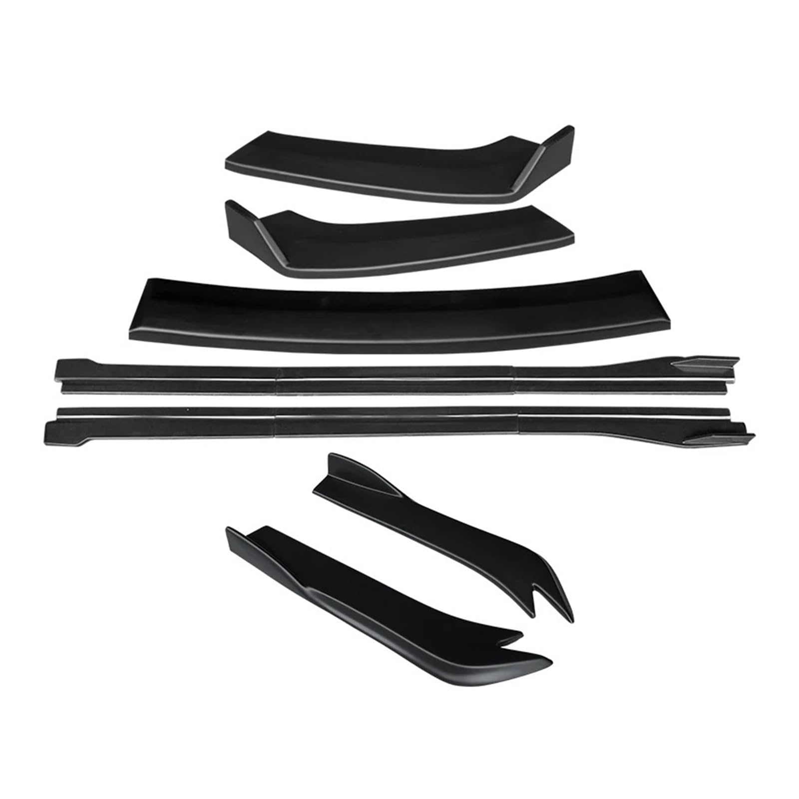 Auto Spoilerlippe Für Benz C-Klasse W204 C63 2007 08 09 10 11 12 13 2014 Auto Body Kit Front Stoßstange Splitter Lip Spoiler Seite Röcke Hinten Wrap Winkel ABS Auto-Frontspoiler(Matt-schwarz) von KUVIEZ