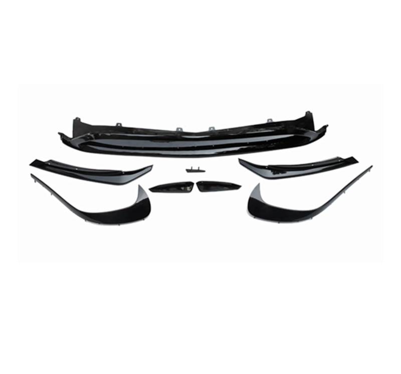 Auto Spoilerlippe Für Benz EINE Klasse A200 A250 A45 Für AMG 2016 2017 2018 W176 ABS Front Lip Spoiler Splitter Canards Auto Styling Stoßstange Zierleisten Dekoration Auto-Frontspoiler von KUVIEZ