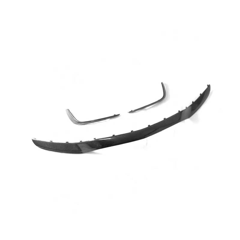 Auto Spoilerlippe Für Benz W205 C63 Für AMG S C180 C200 C260 Für Limousine 2015 2016 2017 C Klasse Carbon Fiber Front Stoßstange Mid Lip Spoiler Auto-Frontspoiler(3PCS Carbon Fiber) von KUVIEZ