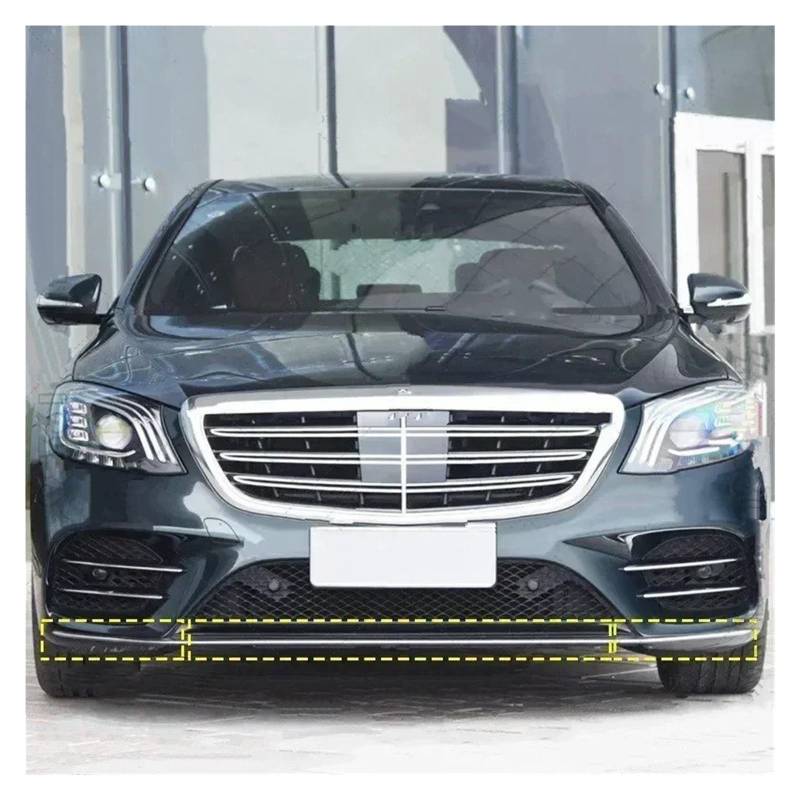 Auto Spoilerlippe Für Benz W222 S450 S560 2018 2019 2020 Frontschürze Chrom Zierleiste 2228857600 2228857700 2228857800 Auto-Frontspoiler(3 Set) von KUVIEZ
