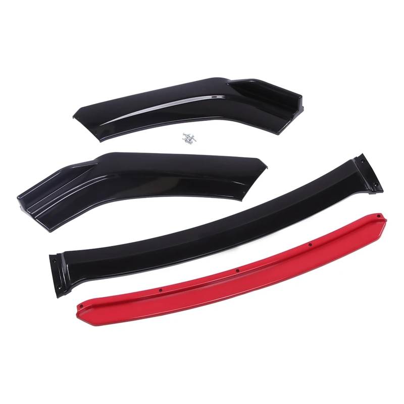 Auto Spoilerlippe Für E46 E90 E60 E36 E39 F10 F20 F30 Auto Front Lip Splitter Universal Spoiler Diffusor Lip Kit Auto-Frontspoiler(Gloss Black and Red) von KUVIEZ