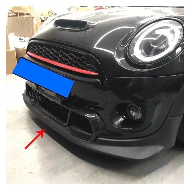 Auto Spoilerlippe Für F56 Für Mini Für Cooper S 2PCS Auto Body Kit Spoiler Ente Lip Schutz Abdeckung Carbon Front Stoßstange Lip Splitter (Nur Für JCW Vorne) Auto-Frontspoiler(2PCS UNPAINTED) von KUVIEZ