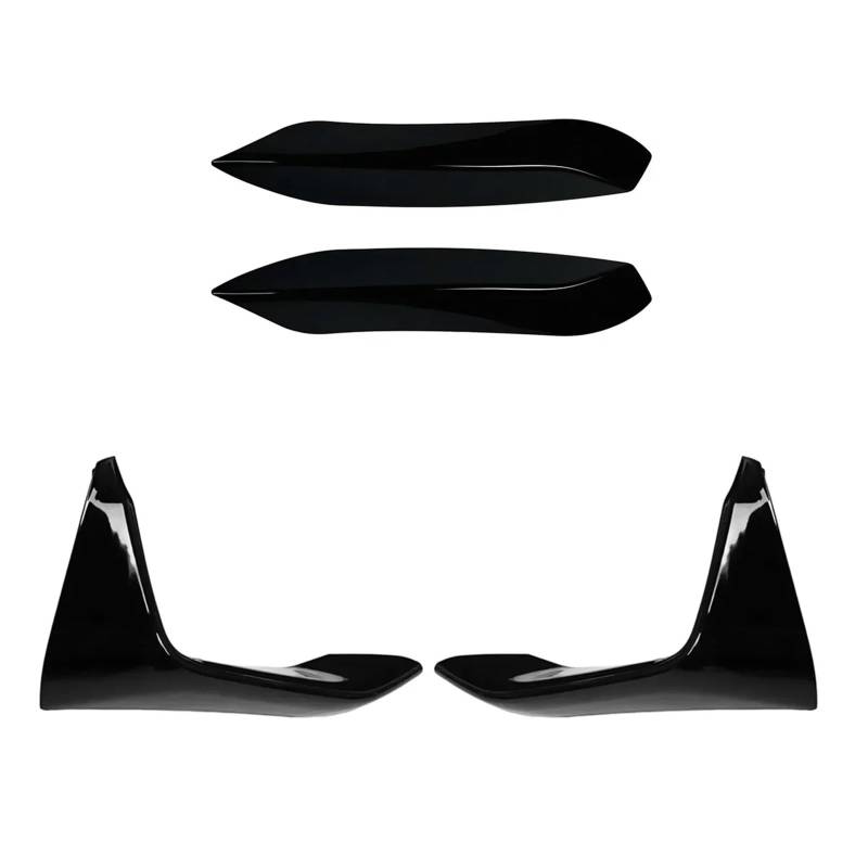 Auto Spoilerlippe Für F80 F82 F83 Für M3 Für M4 2014-2020 Glanz Schwarz Front Stoßstange Lip Splitter Canards Spoiler Nebel Licht Lampe Augenbraue Rahmen Abdeckung Auto-Frontspoiler(1 Set.) von KUVIEZ
