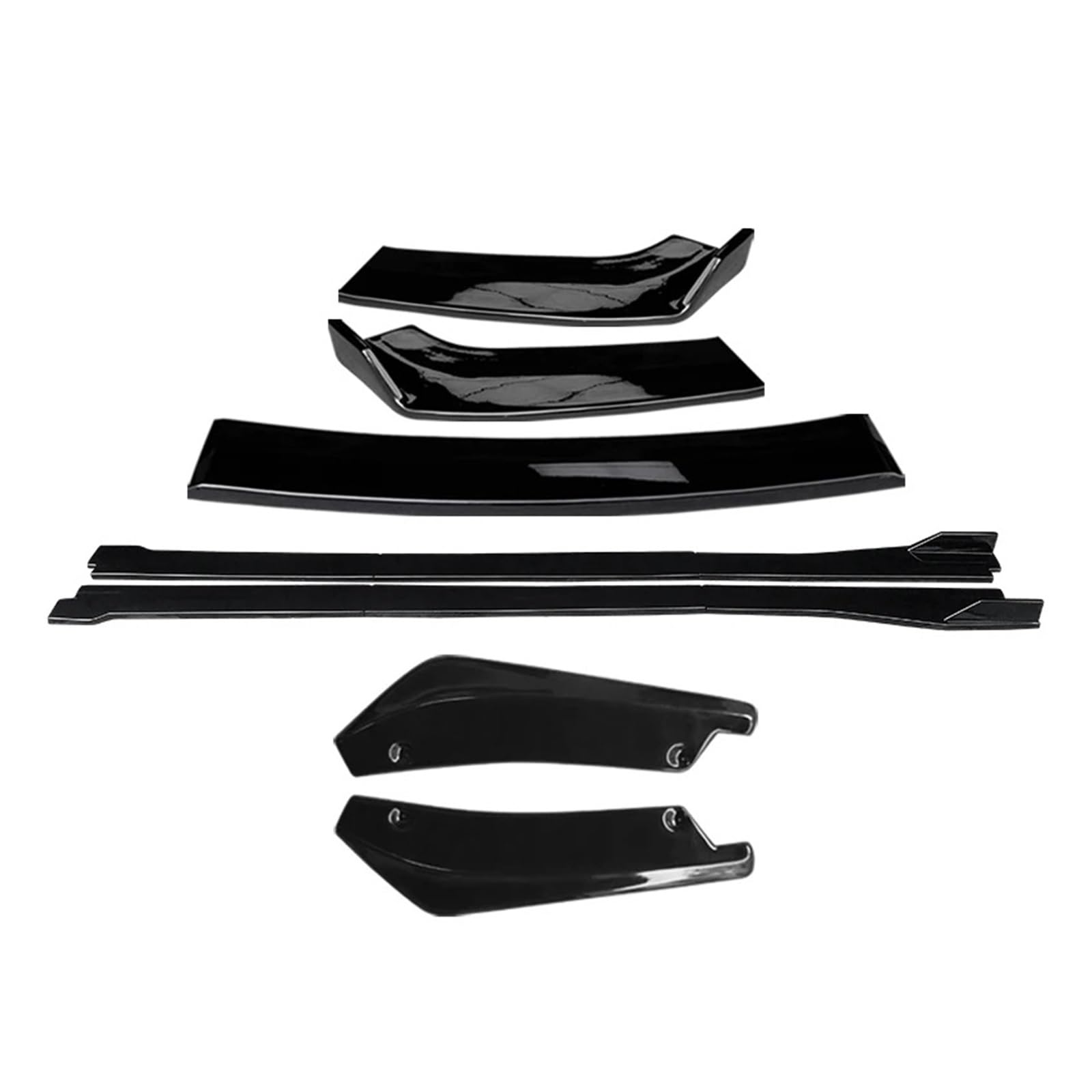 Auto Spoilerlippe Für Für X1 F48 2020 2021 2022 Auto Body Kit Front Stoßstange Splitter Lip Spoiler Seite Röcke Extensions Hinten Wrap Winkel Glanz Schwarz Auto-Frontspoiler(Gloss Black) von KUVIEZ