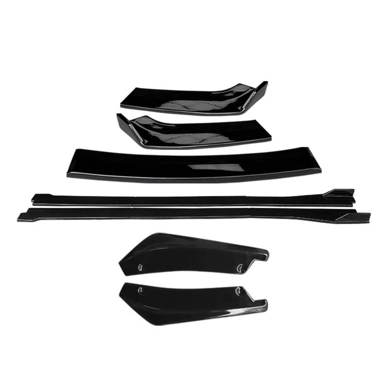 Auto Spoilerlippe Für Für X1 F48 2020 2021 2022 Auto Body Kit Front Stoßstange Splitter Lip Spoiler Seite Röcke Extensions Hinten Wrap Winkel Glanz Schwarz Auto-Frontspoiler(Gloss Black) von KUVIEZ