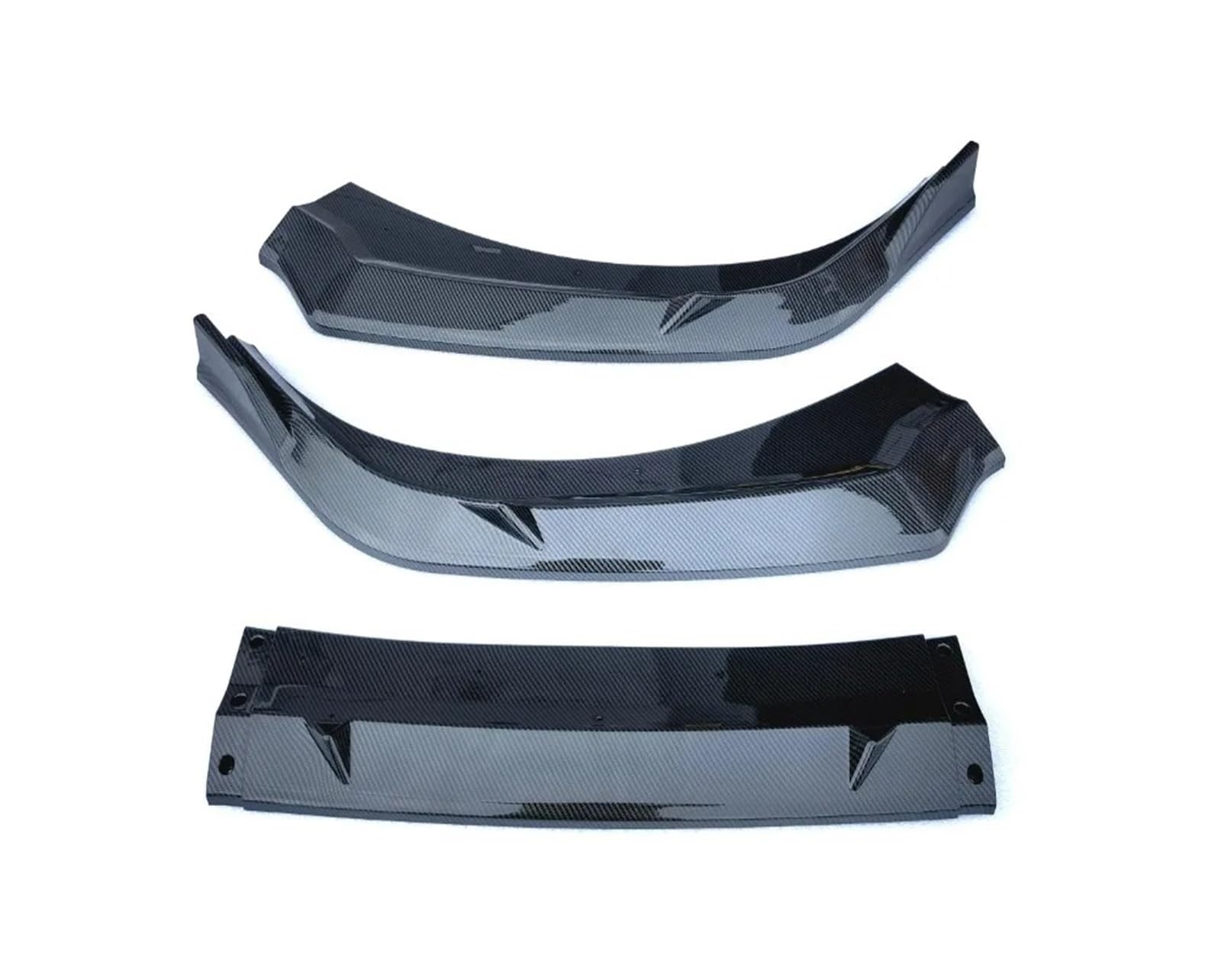 Auto Spoilerlippe Für Hyundai Für Elantra CN7 Neue 2023 2024 Auto Vorderen Stoßfänger Lip Spoiler Splitter Diffusor Abnehmbare Körper Kit Abdeckung Schutz Auto-Frontspoiler(Kohlefaser-Optik) von KUVIEZ
