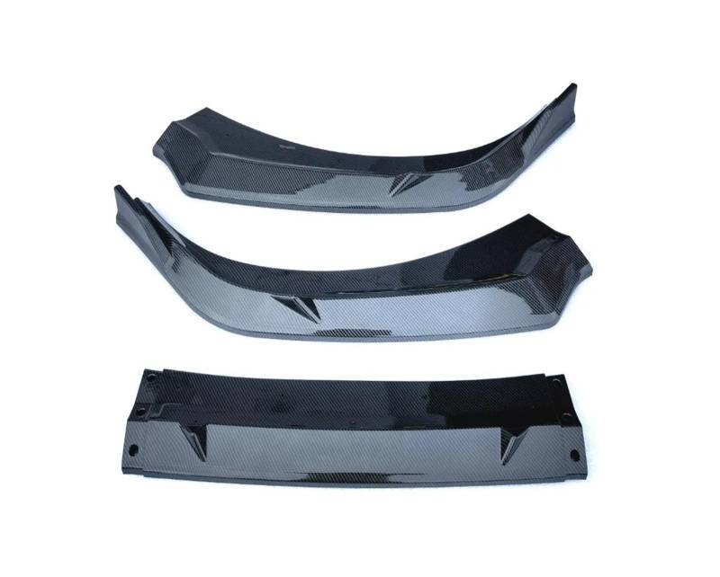 Auto Spoilerlippe Für Hyundai Für Elantra CN7 Neue 2023 2024 Auto Vorderen Stoßfänger Lip Spoiler Splitter Diffusor Abnehmbare Körper Kit Abdeckung Schutz Auto-Frontspoiler(Kohlefaser-Optik) von KUVIEZ