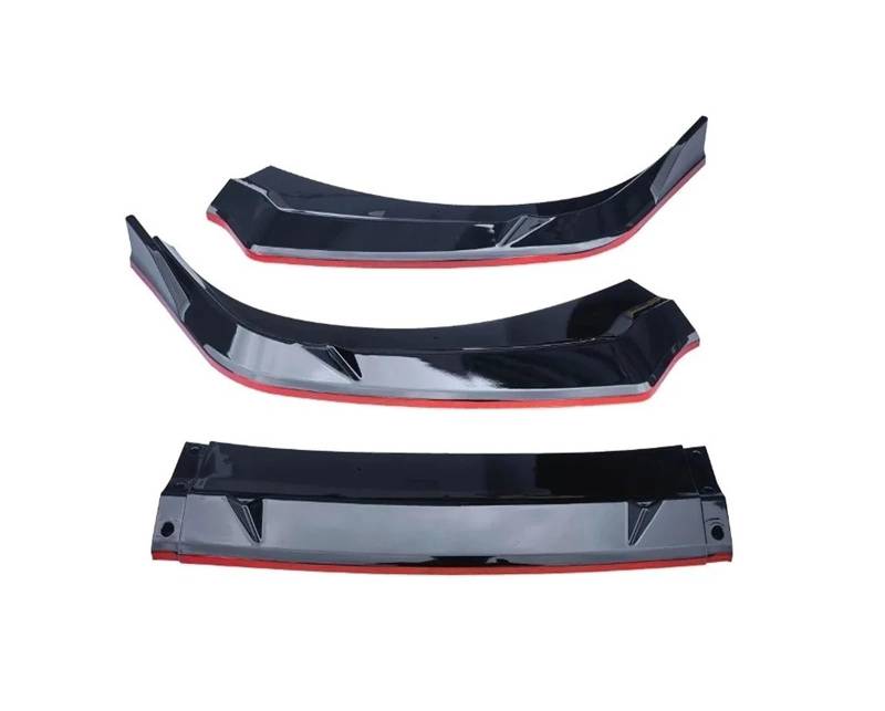 Auto Spoilerlippe Für Hyundai Für Elantra CN7 Neue 2023 2024 Frontschürze Lip Splitter Kinn Schutz Zubehör Styling Tuning Für Diffusor Abnehmbare Auto-Frontspoiler(Glossy Black Red) von KUVIEZ