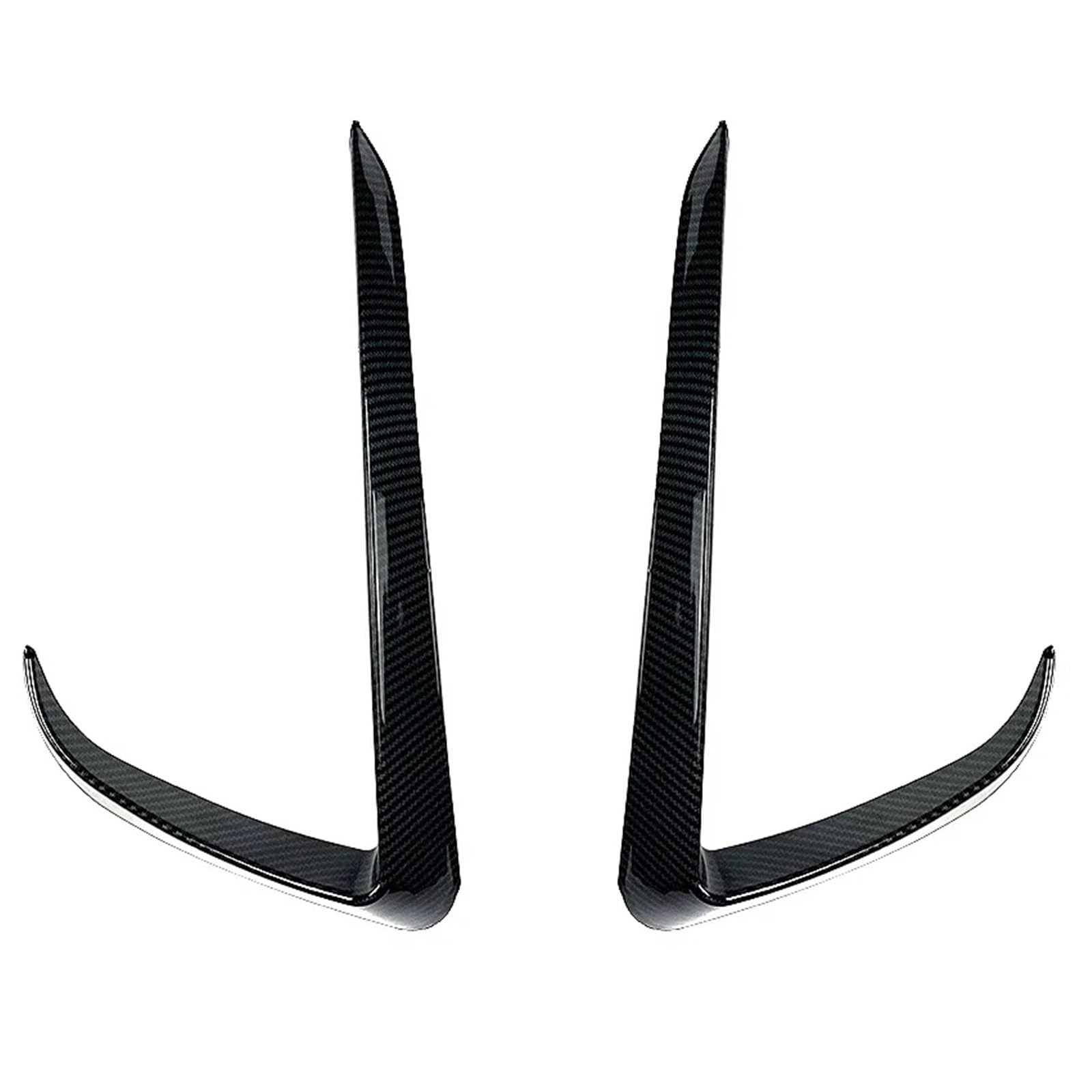 Auto Spoilerlippe Für Tesla Für Modell Y 2020 Bis Vorne Stoßstange Spoiler Nebel Lampe Hauben Trim Abdeckung Luft Messer Splitter Körper Kit Von Glänzend Schwarz Auto-Frontspoiler(Carbon Look) von KUVIEZ