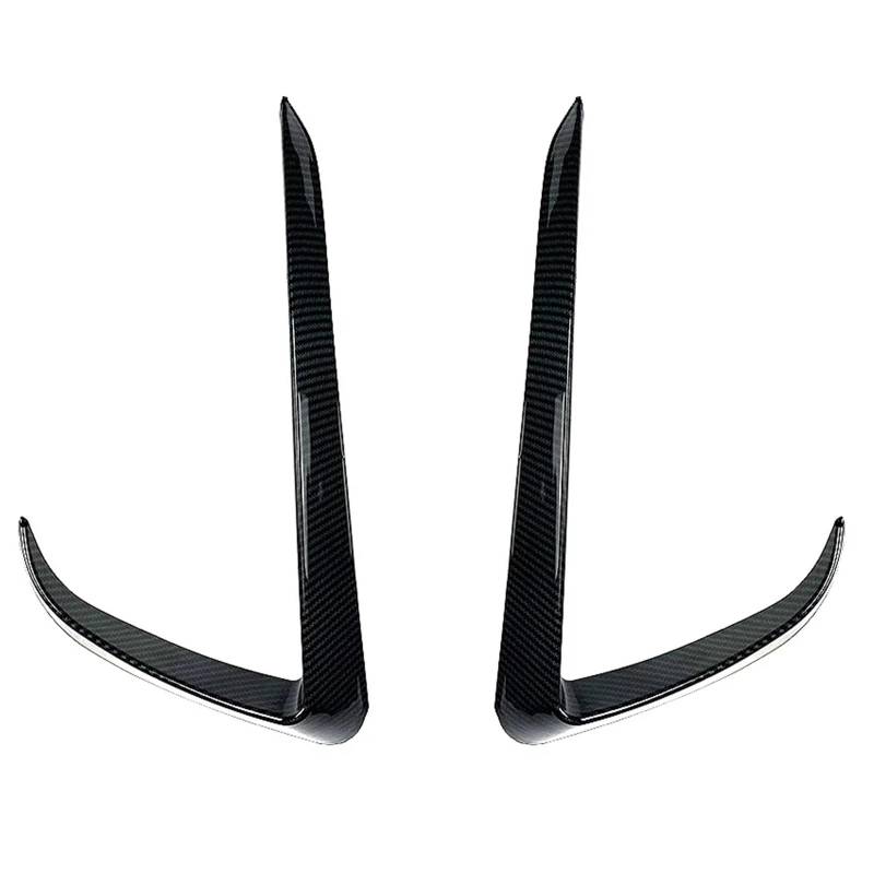 Auto Spoilerlippe Für Tesla Für Modell Y 2020 Bis Vorne Stoßstange Spoiler Nebel Lampe Hauben Trim Abdeckung Luft Messer Splitter Körper Kit Von Glänzend Schwarz Auto-Frontspoiler(Carbon Look) von KUVIEZ