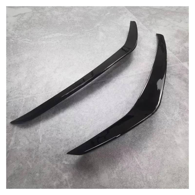 Auto Spoilerlippe Für VW Für Golf 7 MK7 Für GTI 2013 2014 2015 2016 Air Vent Trim Klappe Canards Körper Kit Auto Zubehör Schwarz Front Stoßstange Splitter Auto-Frontspoiler(L and R Lower) von KUVIEZ
