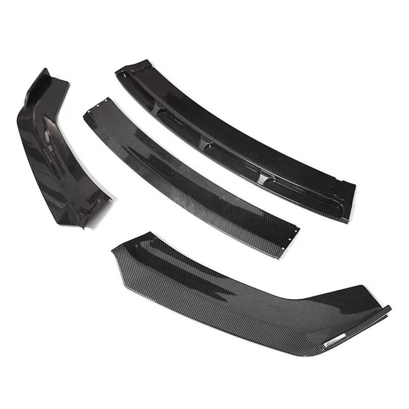 Auto Spoilerlippe Für VW Für Passat B7 2010 2011 2012 2013 2014 Bumper Spoiler Front Rock Splitter Carbon Schutz Platte Lip Typ D Kinn Schaufel Körper Kit Auto-Frontspoiler(Pure Carbon Surface) von KUVIEZ