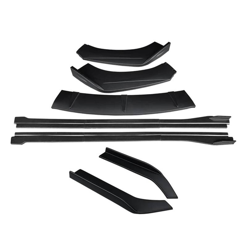 Auto Spoilerlippe Für VW Für Passat Für B7 2011-2015 Auto Vordere Stoßstange Lip Body Kit Kinn Spoiler Schutz Seite Röcke Extensions Hinten Wrap Winkel Zubehör Auto-Frontspoiler(Matt-schwarz) von KUVIEZ
