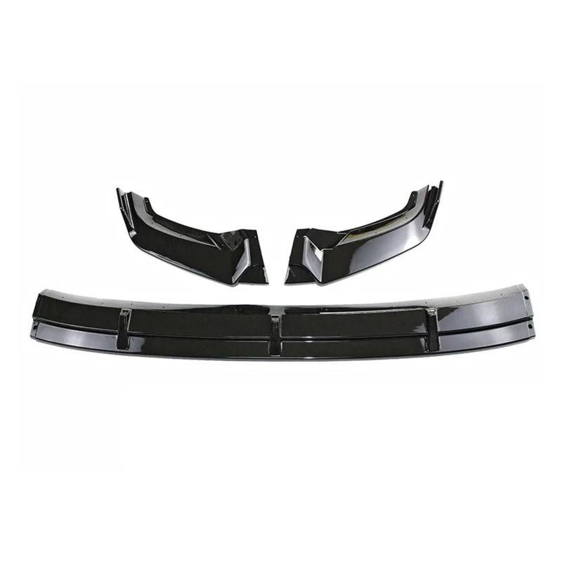 Auto Spoilerlippe Für VW Für Tiguan L 2017 2018 2019 2020 Auto Vorderen Stoßfänger Lip Body Kit Spoiler Splitter Stoßstange Autos Kinn Lip Splitter Schutz Protector Auto-Frontspoiler(Glossy Black) von KUVIEZ