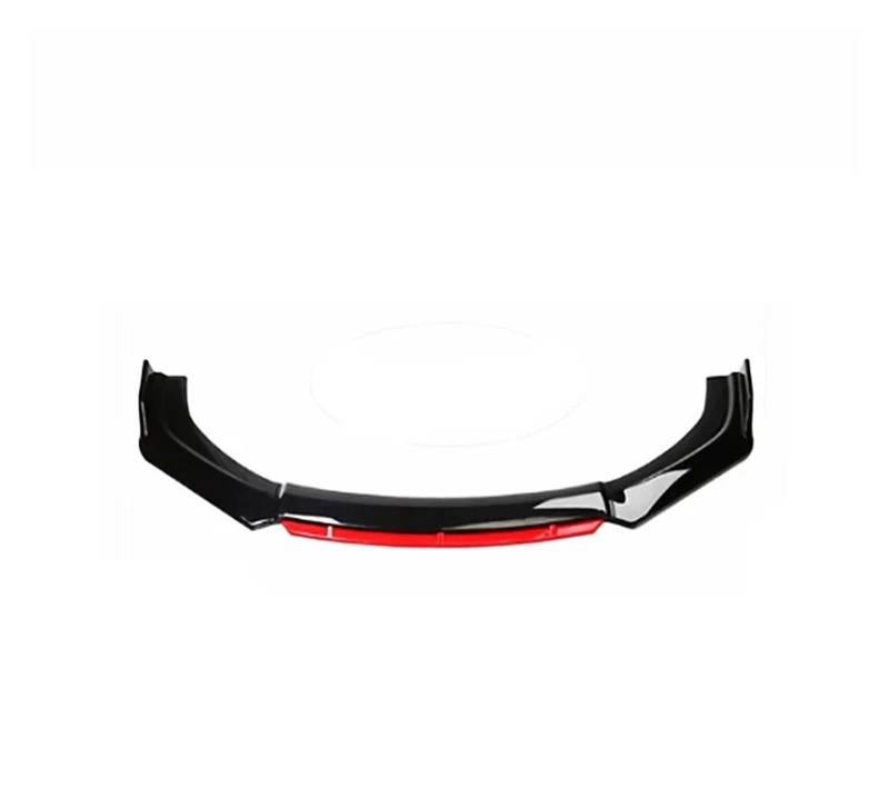 Auto Spoilerlippe Limousine Frontschürze Lippe Für A3 Für A4 Für A6 Für Q3 S3 S4 S6 B6 B7 B8 B8,5 Kinn Spoiler Splitter Diffusor Körper Kit Universal Zubehör Auto-Frontspoiler(Black Red) von KUVIEZ