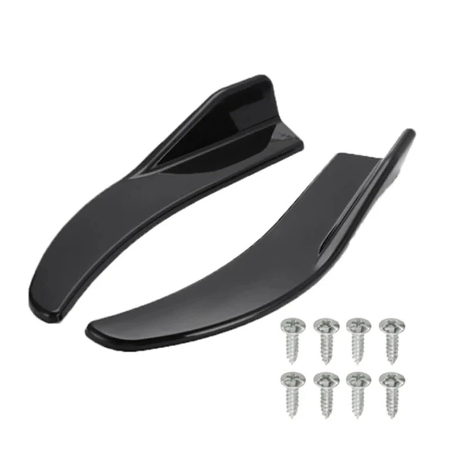 Auto Spoilerlippe Universal 1 Paar Auto Stoßstange Spoiler Vorne Hinten Lip Anti-kollision Auto Seite Rock Auto-Frontspoiler(Schwarz) von KUVIEZ