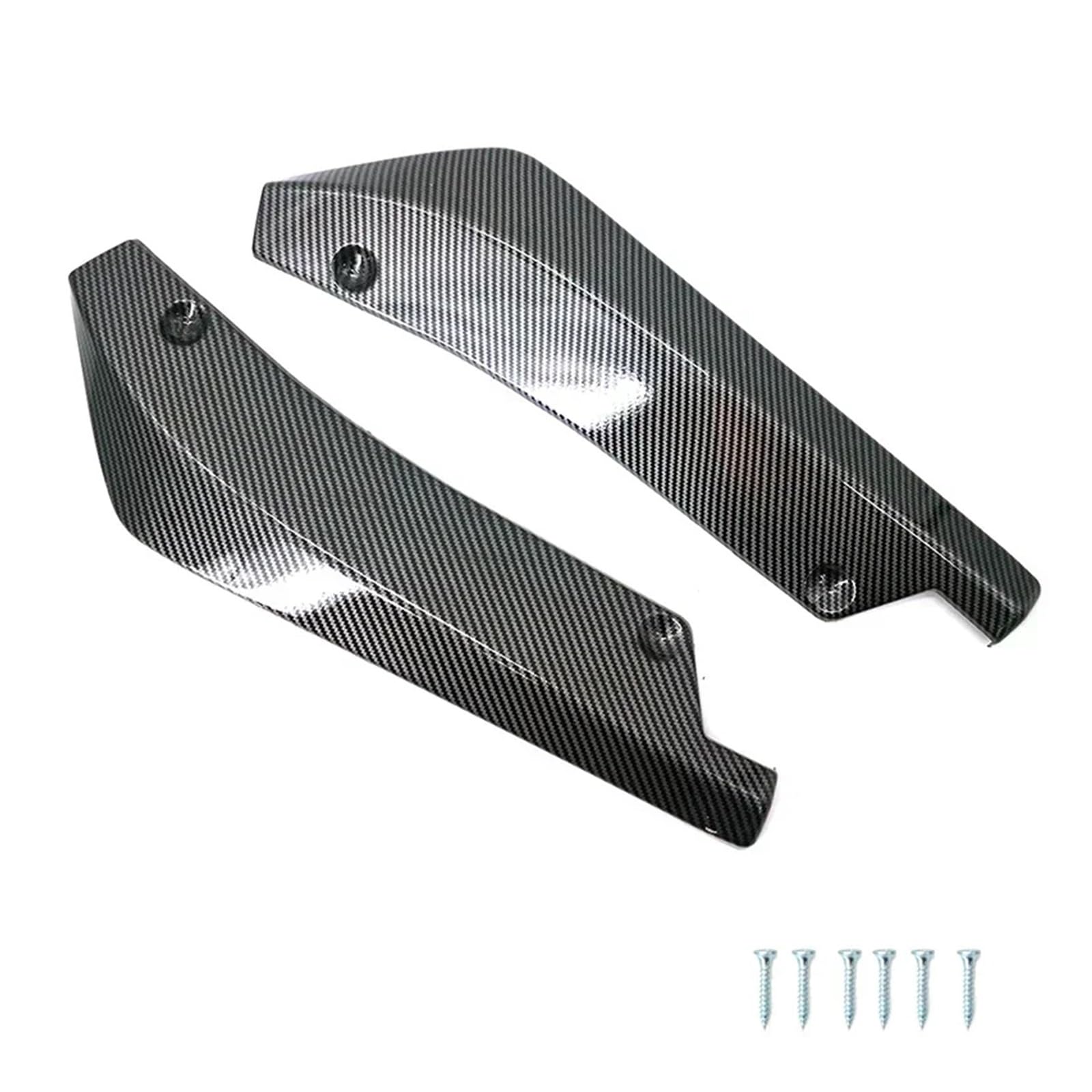 Auto Spoilerlippe Universal Auto Vorne Hinten Stoßstange Streifen Lip Spoiler Diffusor Splitter Scratch Protector Carbon Fiber Winglets Seite Rock Verlängerung Auto-Frontspoiler(Kohlefaser) von KUVIEZ