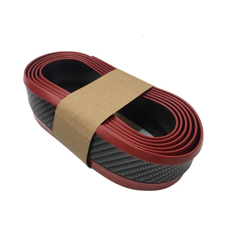 Auto Spoilerlippe Universal Carbon Fiber Front Lip Bumper Spoiler Auto Personalisierte Modifikation Anti Kollision Gummi Streifen Zubehör Auto-Frontspoiler(Carbon Fiber 02) von KUVIEZ