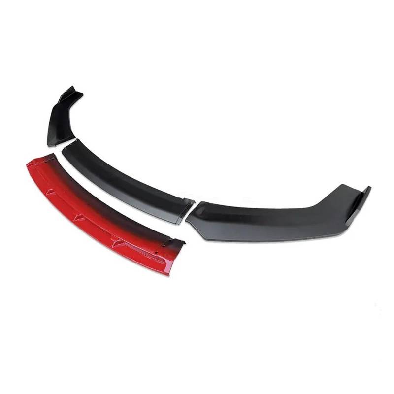 Auto Spoilerlippe Universal Für A3 S3 Für A4 S4 Für A5 Für A6 Limousine Für Q3 Auto Front Lip Splitter Spoiler Diffusor Lip Kit Auto-Frontspoiler(Matt Black-red) von KUVIEZ