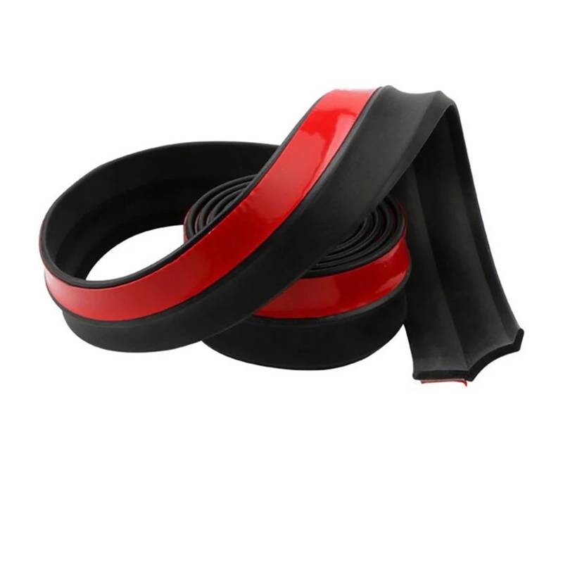 Auto Spoilerlippe Universal Gummi Körper Trim Streifen Auto Front Stoßstange Lip Spoiler Schutz Seite Rock Breite Rock Streifen Schutz Zubehör Auto-Frontspoiler(1meter) von KUVIEZ