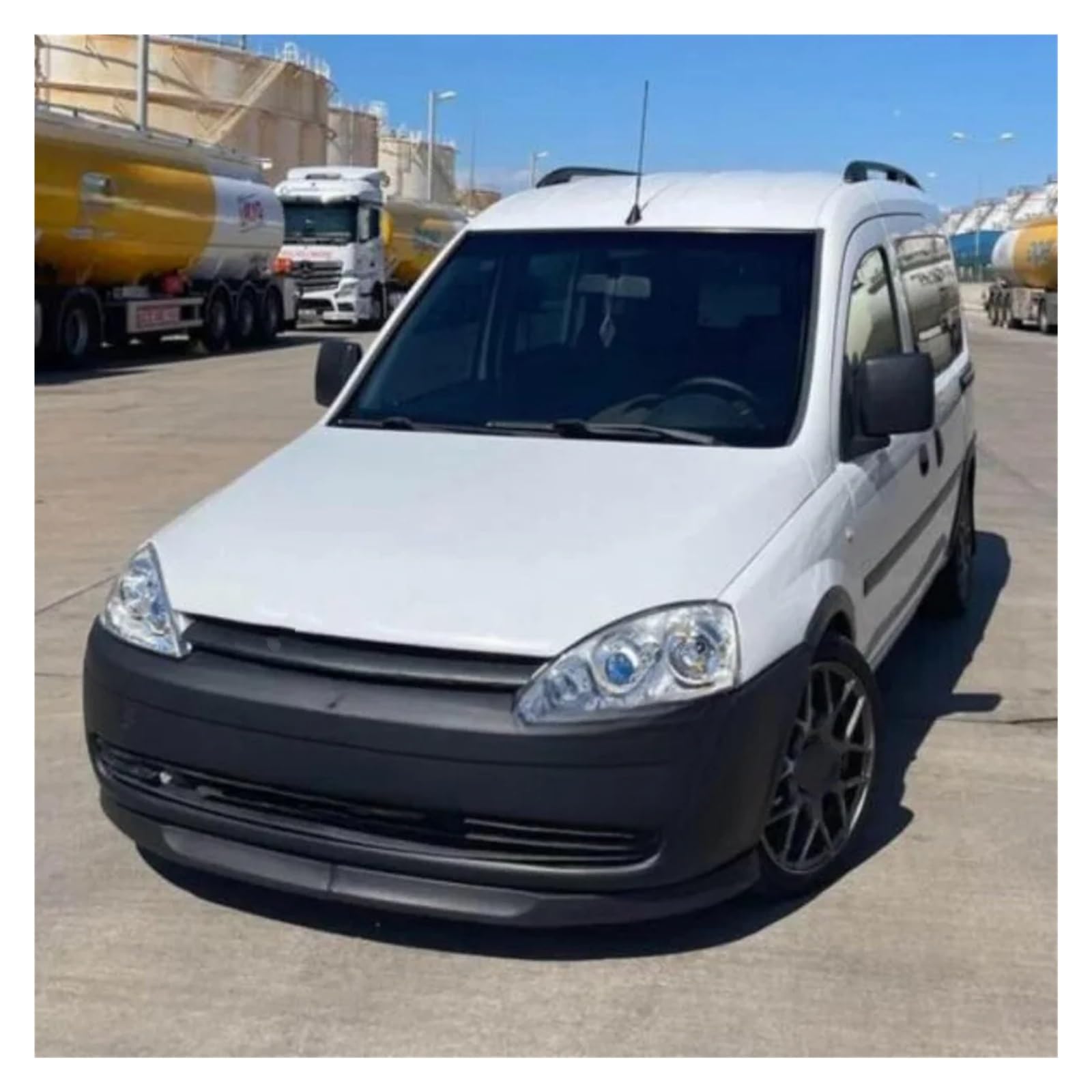 Diffusor Protector Guard Für Opel Combo C 2002–12, 2-teiliges Frontstoßstangen-Lippen-Body-Kit, Spoiler-Splitter, ABS-Kunststoff, professionelles Tuning. Frontspoiler Lippe(Schwarz) von KUVIEZ