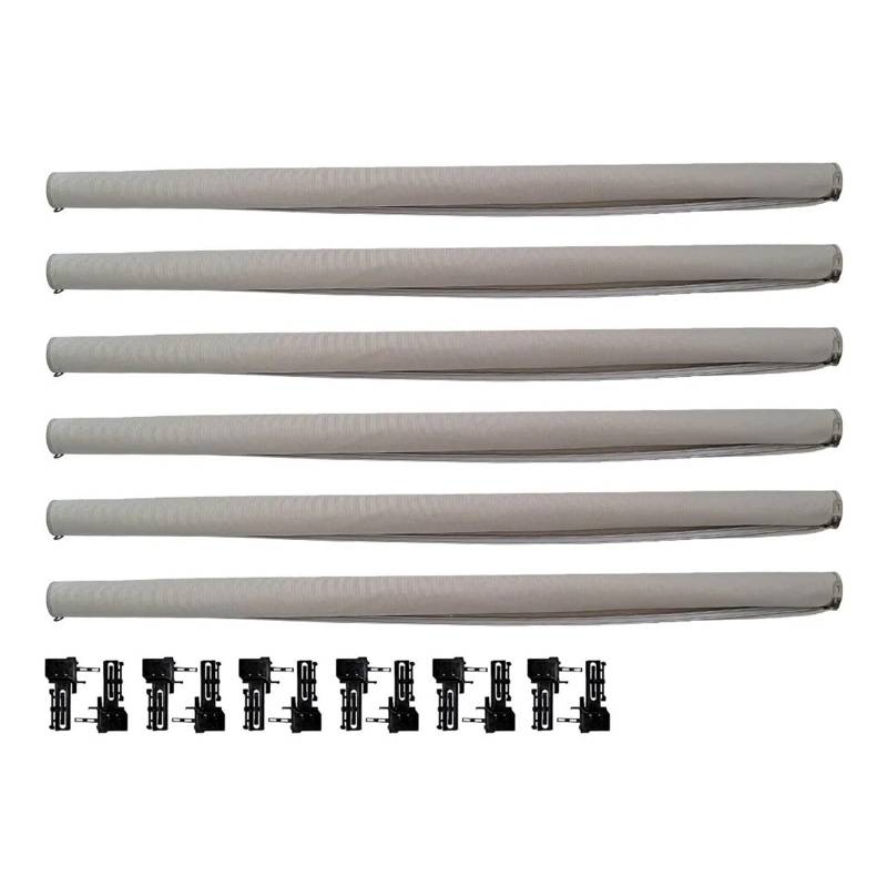 Sonnenblende 6 Stücke 5NG877307 Für VW Für Tiguan L Für Allspace 2017-2021 Mit Kunststoff Rohr Auto Panorama Schiebedach Sonnenschirm Vorhang Rollo Autofenster Sonnenschutz(6pcs Beige) von KUVIEZ