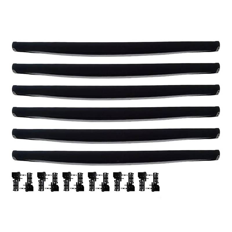 Sonnenblende 6 Stücke 5NG877307 Für VW Für Tiguan L Für Allspace 2017-2021 Mit Kunststoff Rohr Auto Panorama Schiebedach Sonnenschirm Vorhang Rollo Autofenster Sonnenschutz(6pcs Black) von KUVIEZ