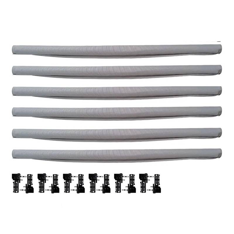 Sonnenblende 6 Stücke 5NG877307 Für VW Für Tiguan L Für Allspace 2017-2021 Mit Kunststoff Rohr Auto Panorama Schiebedach Sonnenschirm Vorhang Rollo Autofenster Sonnenschutz(6pcs Gray) von KUVIEZ