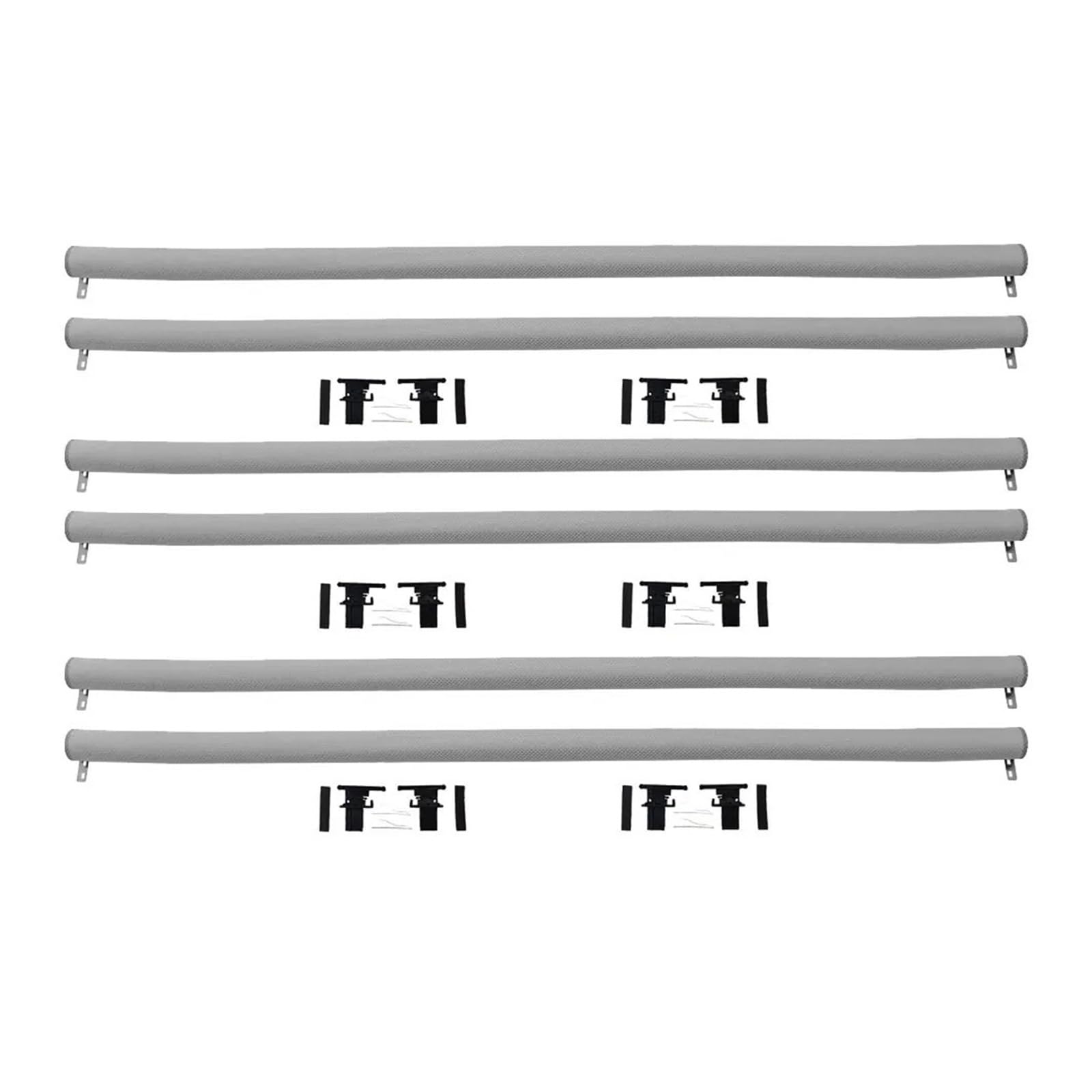Sonnenblende 6 Stücke Für Seat Für Ibiza 2009 10 11 12 13 14 15 16 2017 Mit Kunststoffrohr Auto Panorama Schiebedach Sonnenschirm Vorhang Rollo Autofenster Sonnenschutz(6pcs Black) von KUVIEZ
