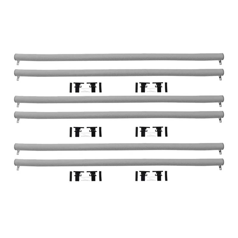 Sonnenblende 6 Stücke Für Seat Für Ibiza 2009 10 11 12 13 14 15 16 2017 Mit Kunststoffrohr Auto Panorama Schiebedach Sonnenschirm Vorhang Rollo Autofenster Sonnenschutz(6pcs Gray) von KUVIEZ