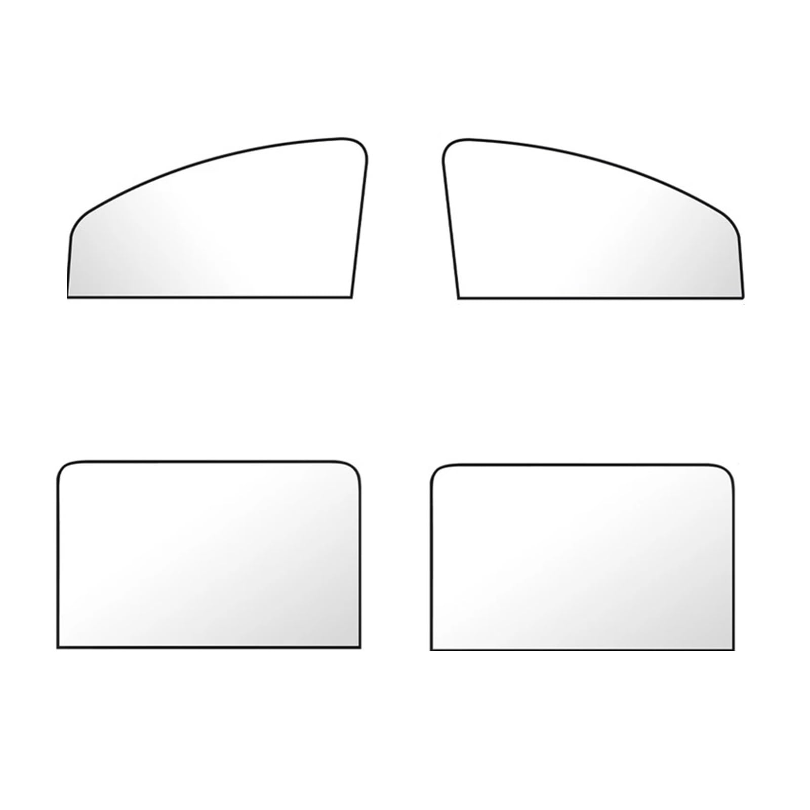 Sonnenblende Auto Seitenfenster Sonnenschutz Magnetische UV Schutz Vorhänge Sonnenschutz Abdeckung Doppelseitige Auto Fenster Schutz Abdeckung Zubehör Autofenster Sonnenschutz(Whole Vehicle 4 pcs) von KUVIEZ