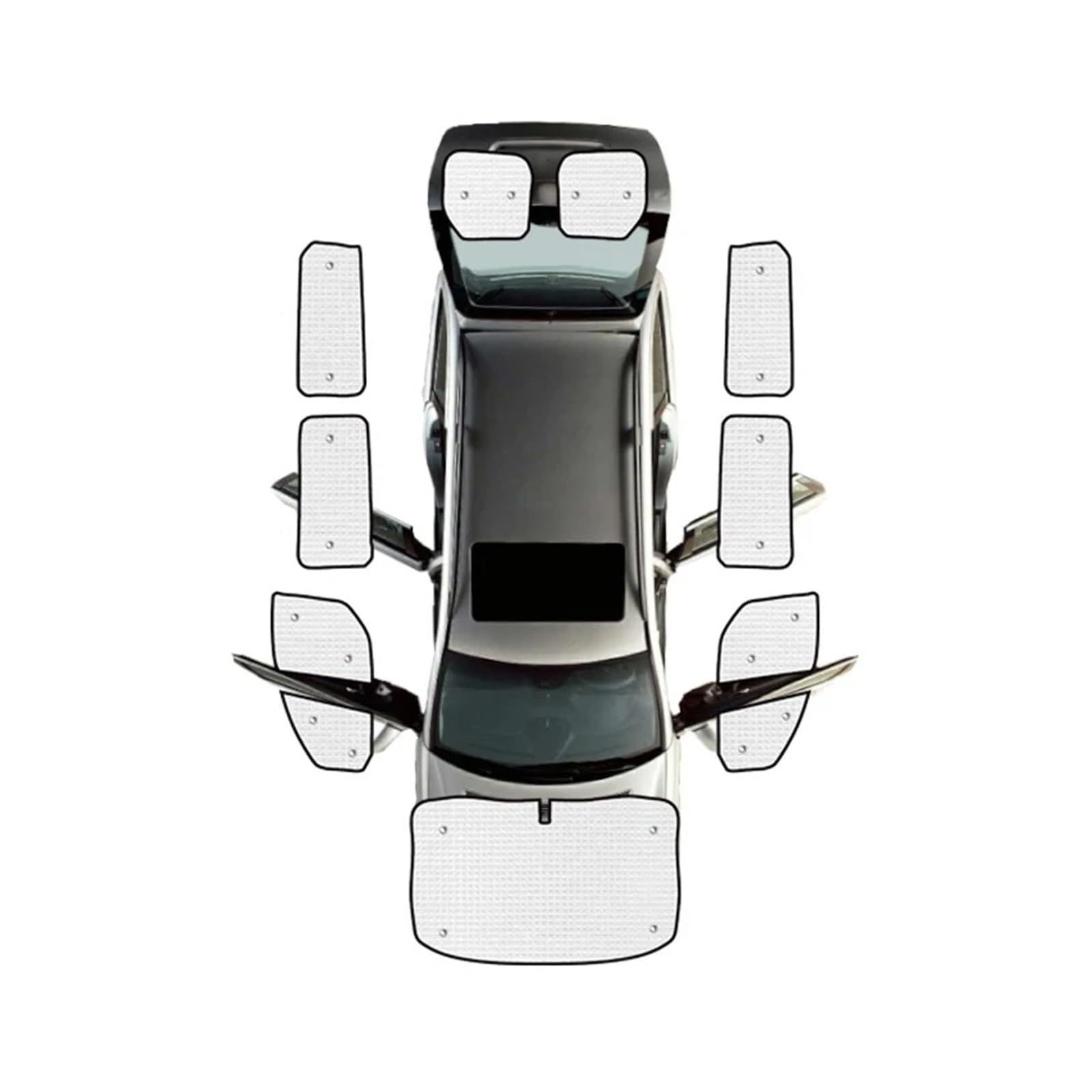 Sonnenblende Auto-Sonnenschutz Für Fenster UV-Schutz Aufkleber Sonnenschutz Für Ford Für Transit Für Tourneo Für Custom 2012–2021 2013 2017 2020 Autofenster Sonnenschutz(All Windows) von KUVIEZ