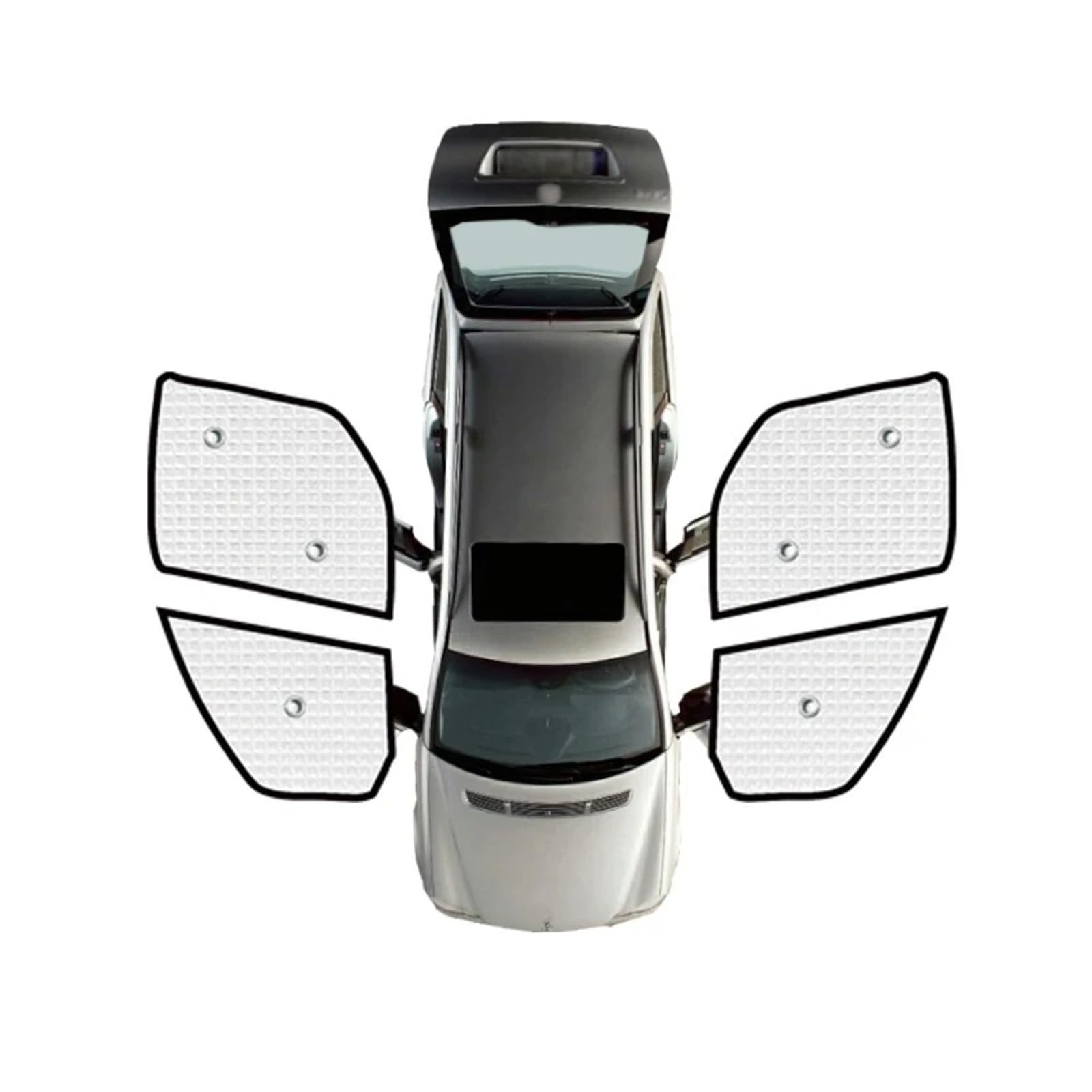 Sonnenblende Auto-Sonnenschutz Für Fenster UV-Schutz Aufkleber Sonnenschutz Für Ford Für Transit Für Tourneo Für Custom 2012–2021 2013 2017 2020 Autofenster Sonnenschutz(Front Windows 4pcs) von KUVIEZ
