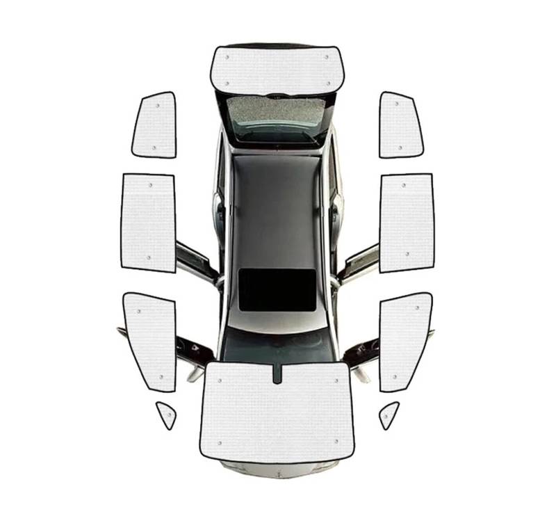 Sonnenblende Auto-Sonnenschutz Vollständige Abdeckung Für VW Für Sharan 7N Für SEAT Für Alhambra 2011–2022 Zubehör Auto-Sonnenschutz Fenster-Anti-UV-Visiere Autofenster Sonnenschutz(All Sunshades) von KUVIEZ