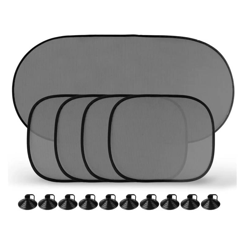 Sonnenblende Auto-Sonnenschutzabdeckungen Universal-Windschutzscheiben-Klappvisier Reflektor Windschutzscheibe Autofenster-Sonnenschutz Zubehör Autofenster Sonnenschutz(5pcs Mixed Set) von KUVIEZ