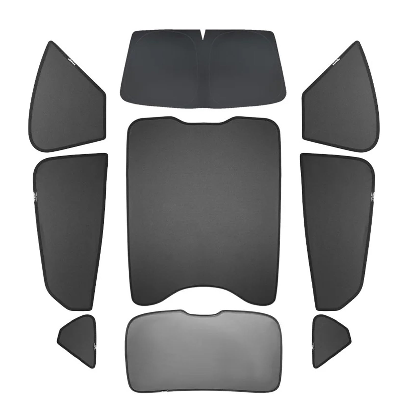 Sonnenblende Für Ford Für Mustang Für Mach-E 2021-2022 Auto-Sonnenschutz Auto-Innenfenster Schiebedach Sonnenschutznetz Automodifikation Autofenster Sonnenschutz(9pcs All Windows) von KUVIEZ