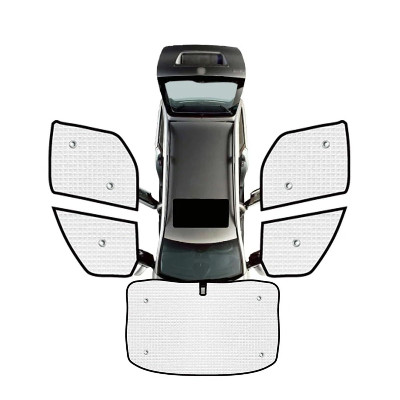 Sonnenblende Für Ford Für Transit Für Custom 2012 2013-2017 2018 2019 2020 2021 Auto Sonnenschutz Fenster Anti-Uv Sonnenschutz Aufkleber Sunshadin Autofenster Sonnenschutz(Front Windows 5pcs) von KUVIEZ