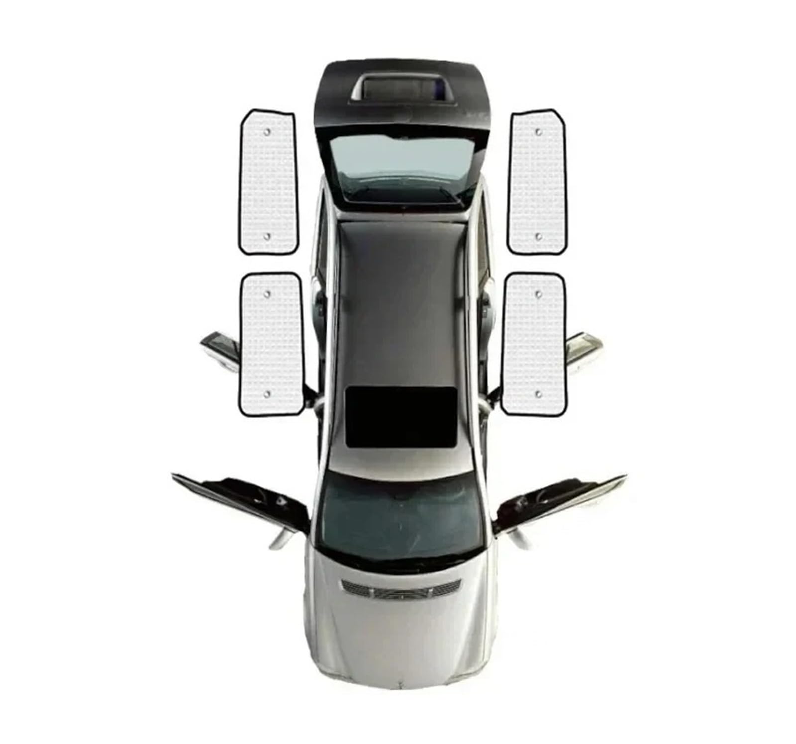 Sonnenblende Für Ford Für Transit Für Custom 2012-2021 2017 2019 Auto Anti-UV-Visierzubehör Sonnenschirme Windschutzscheibe Sonnenschutzabdeckung Innenteile Autofenster Sonnenschutz(Rear Windows) von KUVIEZ