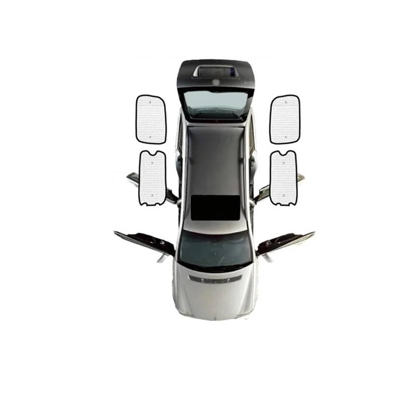 Sonnenblende Für Nissan Für NV200 M20 Evalia 2010 2011 2012~2015 2016 Silber Außen Schwarz Innen Auto Anti-UV-Schutz Fenster Anti-UV-Sonnenzubehör Autofenster Sonnenschutz(Rear Windows) von KUVIEZ
