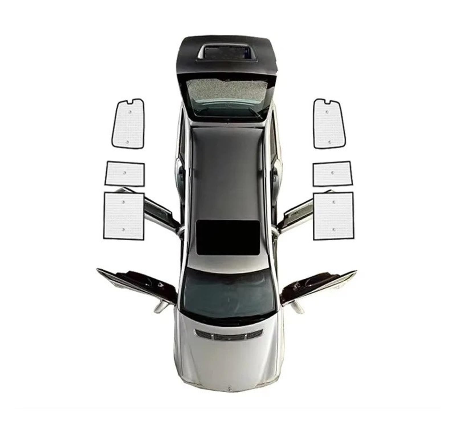 Sonnenblende Für Pajero 4 Für Zubehör Für Montero Für Shogun V80 V73 V93 2006~2021 Autosonnenschutz Windschutzscheibenvisierabdeckung Autoinnenteile Autofenster Sonnenschutz(Rear Windows) von KUVIEZ