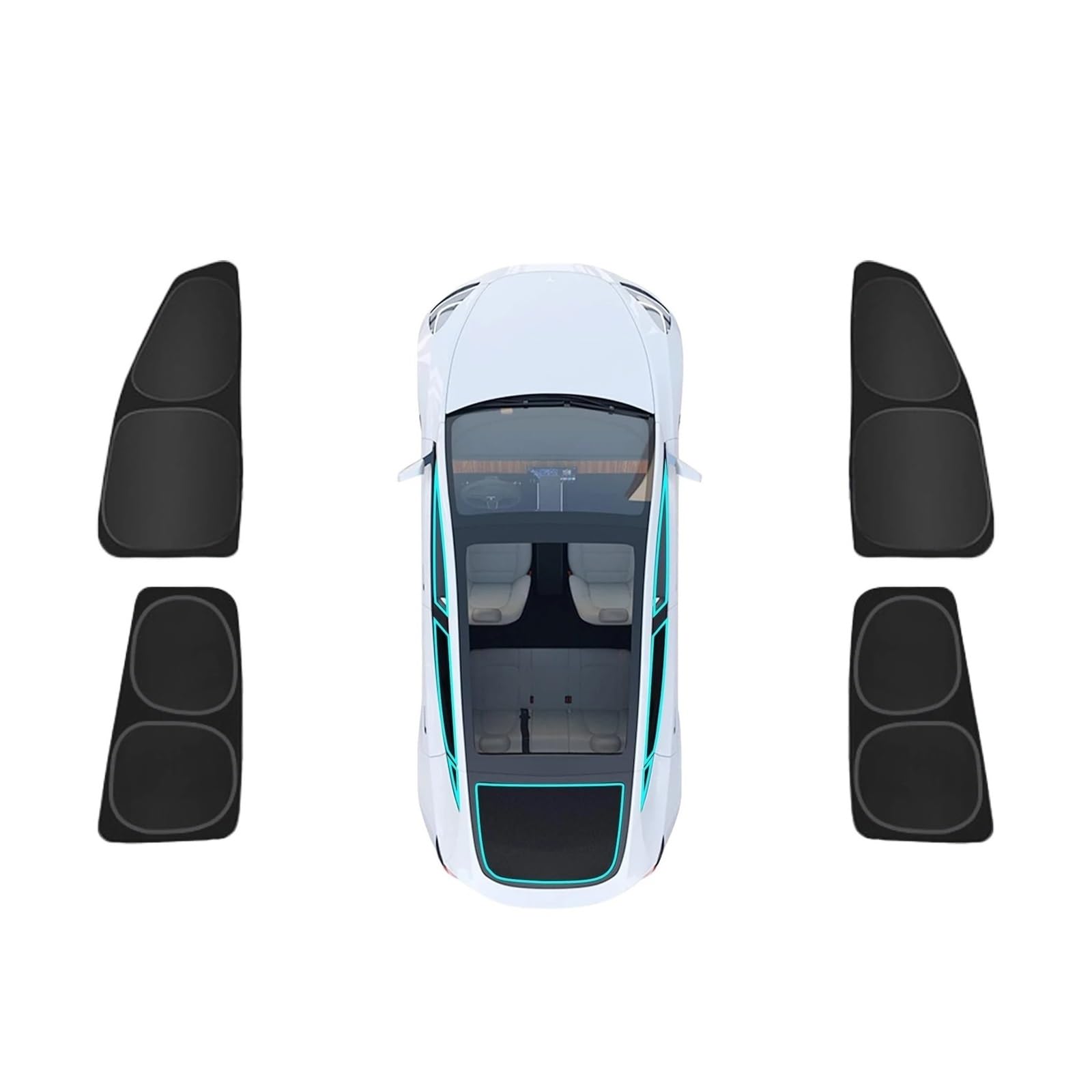 Sonnenblende Für Tesla Für Modell Y 2019 20 21 22 23 2024 Seitenfenster-Sonnenschutz Vorne Und Hinten Windschutzscheiben UV-Strahlen Reflektierende Abdeckungen Autofenster Sonnenschutz(4PCS Side Winds Sonnenblende Für Tesla Für Modell Y 2019 20 21 22 23 2024 Seitenfenster-Sonnenschutz Vorne Und Hinten Windschutzscheiben UV-Strahlen Reflektierende Abdeckungen Autofenster Sonnenschutz(4PCS Side Winds von KUVIEZ