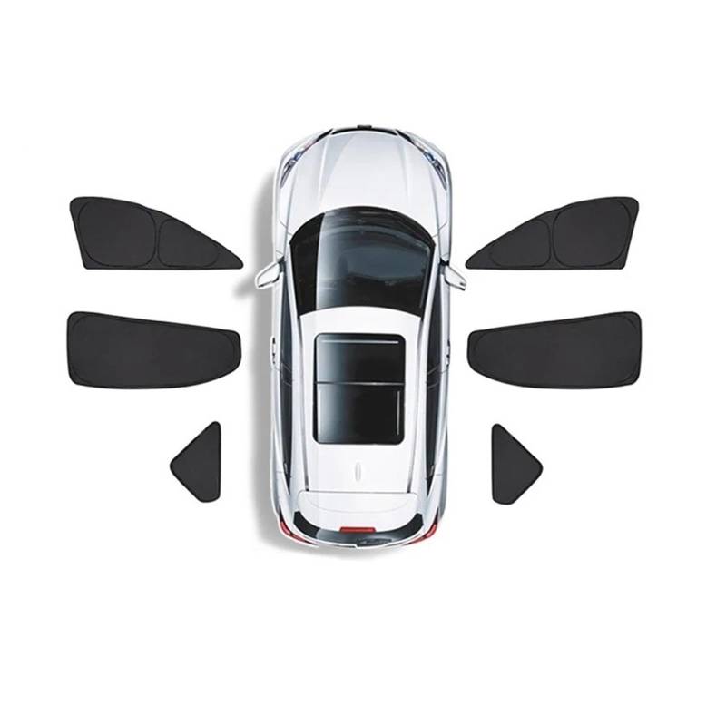 Sonnenblende Für Tesla Für Modell Y 2024 Seitenfenster-Sonnenschutz Sichtschutz Front-/Heckscheiben-/Fensterschutz Sonnenblende Camping-Sonnenschutzabdeckung Autofenster Sonnenschutz(Y 6PCS) von KUVIEZ