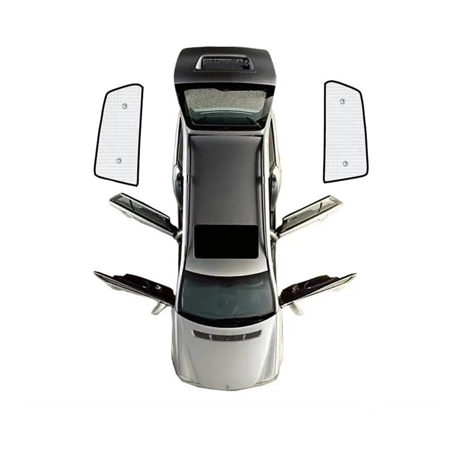Sonnenblende Für VW Für Golf 7 Für Golf7 Mk7 2013~2021 Auto-Sonnenschutz Windschutzscheibe Anti-UV-Visier Jalousien Abdeckung Innen Autoteile Autofenster Sonnenschutz(Rear Windows) von KUVIEZ
