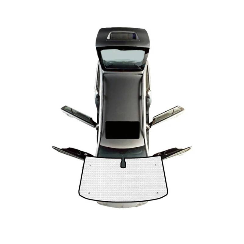 Sonnenblende Für VW Für Transporter Für Caravelle Für Multivan Für Doubleback T5 2003~2015 Auto-Vollabdeckungen Sonnenschutzvisier Sonnenschutzvisierabdeckung Autofenster Sonnenschutz(Front Windshield von KUVIEZ