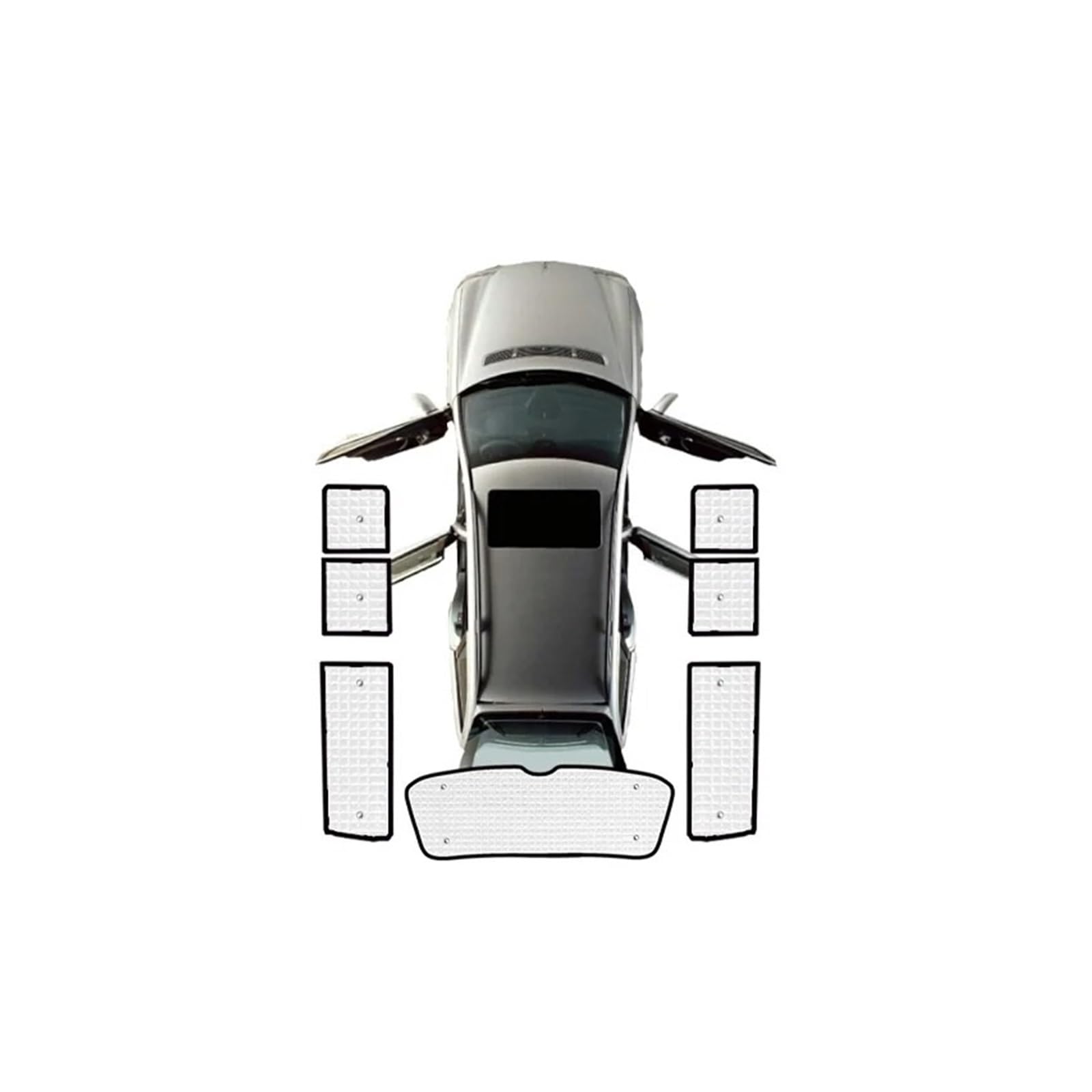 Sonnenblende Für VW Für Transporter Für Multivan Für Caravelle T6 T6.1 Für SWB 2015~2023 Vollständige Abdeckung Sonnenschutz Schutzvisiere Autozubehör Autofenster Sonnenschutz(Rear sunshades) von KUVIEZ